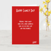 Carte Jour de la famille CHAT (Fleur jaune)