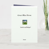 Carte Jour de la Grande Heron (Dos)