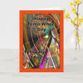 Carte Jour de la grande roue 14 février (Fleur jaune)