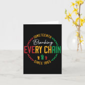 Carte Jour de la liberté noire Juneteenth brisant chaque (Fleur jaune)