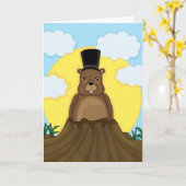 Carte Jour de la marmotte (Fleur jaune)