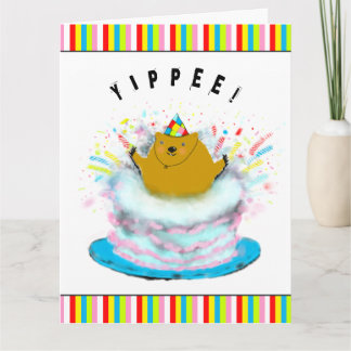 Carte Jour de la marmotte Anniversaire