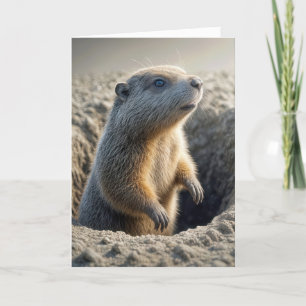 Carte Jour de la marmotte Anniversaire