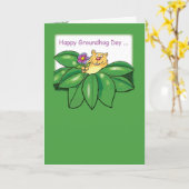 Carte Jour de la marmotte avec Fleurs vertes (Fleur jaune)