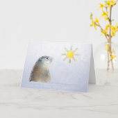 Carte Jour de la marmotte. Crois-le. (Fleur jaune)