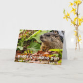 Carte Jour de la marmotte de printemps  (Fleur jaune)