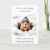 Carte Jour de la marmotte doux | Poème cache-cache (Devant)