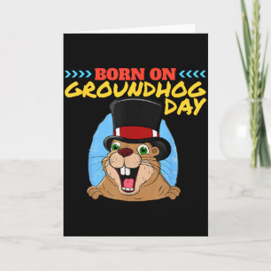 Carte Jour de la marmotte mignon de Punxsy Phils le 2 fé