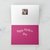 CARTE JOUR DE LA MÈRE FLEURIE ROSE SALUANT (Intérieur)