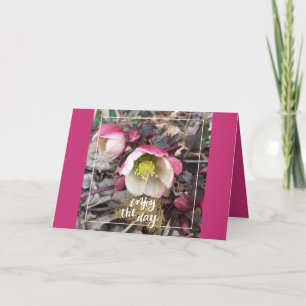 CARTE JOUR DE LA MÈRE FLEURIE ROSE SALUANT