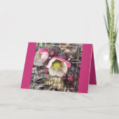 CARTE JOUR DE LA MÈRE FLEURIE ROSE SALUANT (Devant)