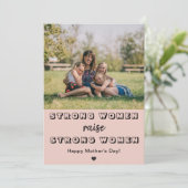 Carte jour de la mère mignonne maman photo forte femmes  (Debout devant)