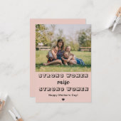 Carte jour de la mère mignonne maman photo forte femmes  (Devant/Arrière en situation)