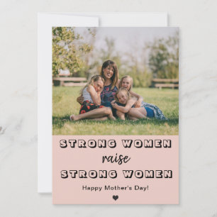 Carte jour de la mère mignonne maman photo forte femmes 