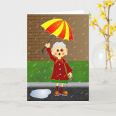 Carte Jour de la pluie (Fleur jaune)