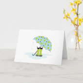 Carte Jour de la pluie (Fleur jaune)