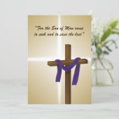 Carte Jour de la résurrection du violet de la croix de P (Debout devant)