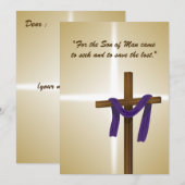 Carte Jour de la résurrection du violet de la croix de P (Devant / Derrière)