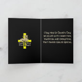 Carte Jour de la Saint-David Jonquilles Et Croix (Intérieur)
