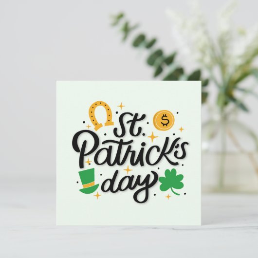 Carte Jour de la Saint Patrick (Debout devant)