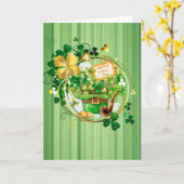 Carte Jour de la Saint Patrick (Fleur jaune)