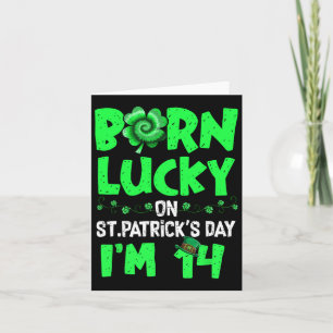 Carte Jour de la Saint Patrick 14e anniversaire garçon f