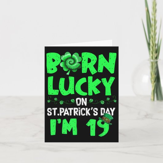Carte Jour de la Saint Patrick 19e anniversaire garçon f (Devant)
