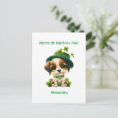 Carte Jour de la Saint Patrick avec mignon Leprech (Debout devant)