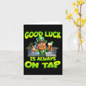 Carte Jour de la Saint Patrick Bonne Chance Toujours Sur (Fleur jaune)