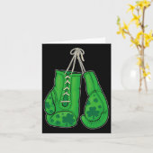 Carte Jour de la Saint Patrick Boxer Gants Vert Lucky Sh (Fleur jaune)