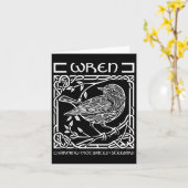 Carte Jour de la Saint Patrick Celtic Knot Zodiac Wren J (Fleur jaune)