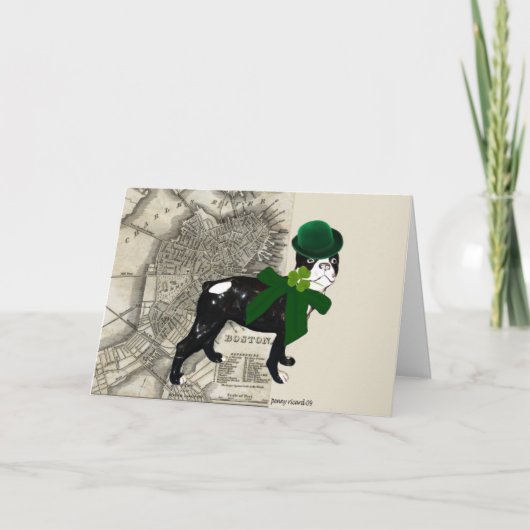 Carte Jour de la Saint Patrick Clancey O Doggy (Devant)