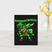Carte Jour de la Saint Patrick Dabrechaun Dabbing Leprec (Fleur jaune)