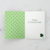 Carte Jour de la Saint-Patrick Dachshund noir et feu pos (Intérieur)