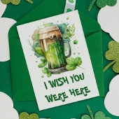 Carte Jour de la Saint Patrick de bière verte irla