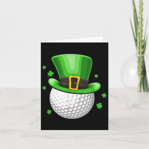 Carte Jour de la Saint Patrick de golf irlandais Leprech