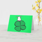 Carte Jour de la Saint Patrick de vache (Fleur jaune)