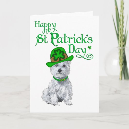 Carte Jour de la Saint-Patrick des Westies (Devant)