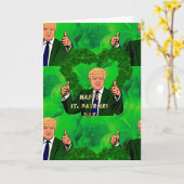 Carte Jour de la Saint Patrick donald trump (Fleur jaune)