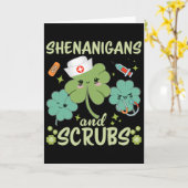 Carte Jour de la Saint-Patrick Drôle de Shenanigans Gomm (Fleur jaune)