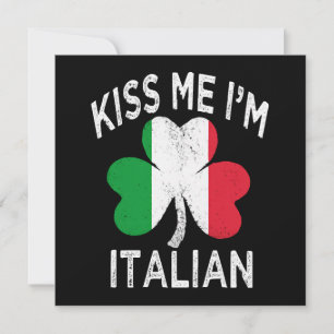 Carte jour de la saint patrick embrassez-moi je suis ita