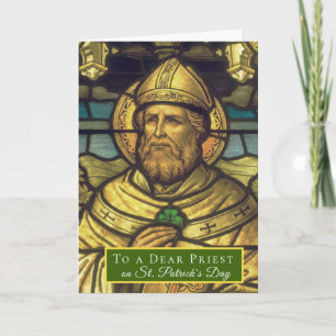 Carte Jour de la Saint-Patrick Évêque religieux catholiq