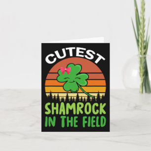 Carte Jour de la Saint Patrick Filles Toddler Shamrock C