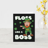 Carte Jour de la Saint Patrick Floss Comme Un Patron Lep (Fleur jaune)