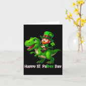 Carte Jour de la Saint Patrick Funny Leprechaun équitati (Fleur jaune)