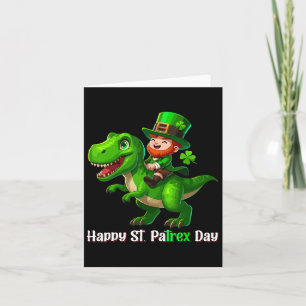 Carte Jour de la Saint Patrick Funny Leprechaun équitati