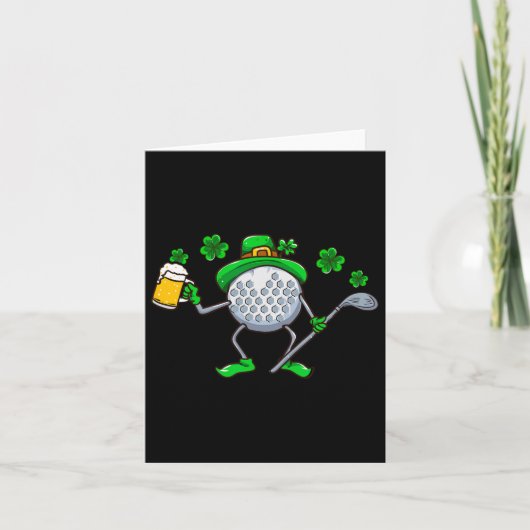 Carte Jour de la Saint Patrick Golf Golf Irish Golfer Be (Devant)