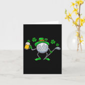 Carte Jour de la Saint Patrick Golf Golf Irish Golfer Be (Fleur jaune)