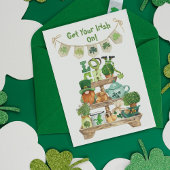 Carte Jour de la Saint Patrick irlandaise Leprecha