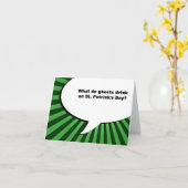 Carte Jour de la Saint Patrick plaisante (Fleur jaune)